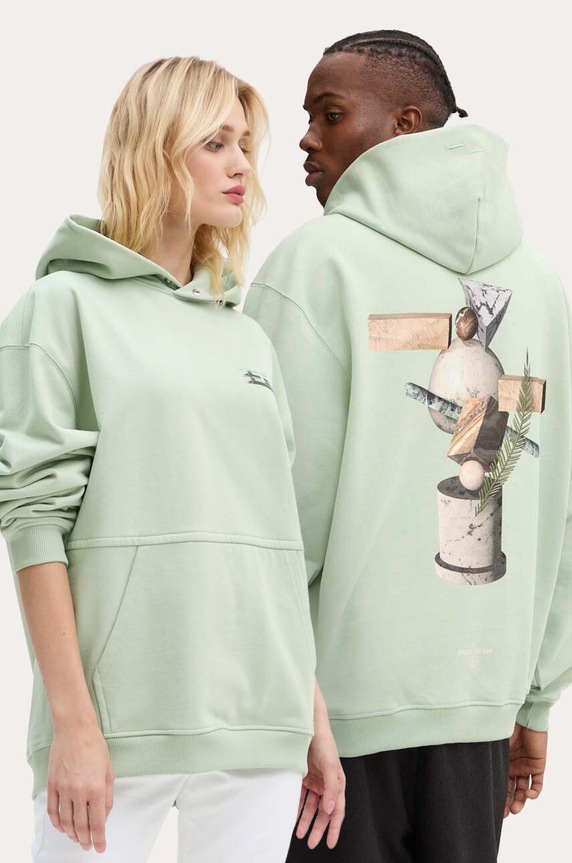 Filling Pieces bluza bawełniana nadruk zielony 80614086001