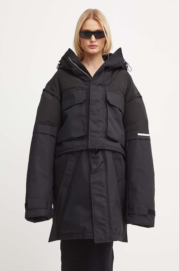 Bunda Heliot Emil oversize čierna HE.02.098.BLK01