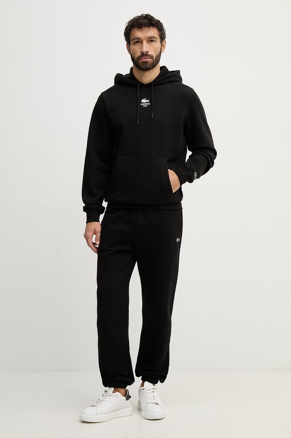 Lacoste bluza bawełniana SH2740 czarny SS26