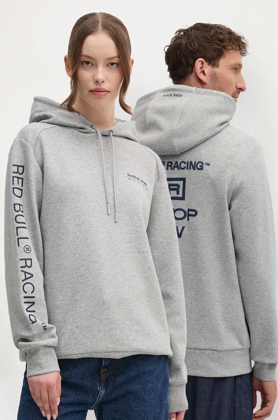Pepe Jeans bluză Red Bull Racing x Pepe Jeans print gri RU580006