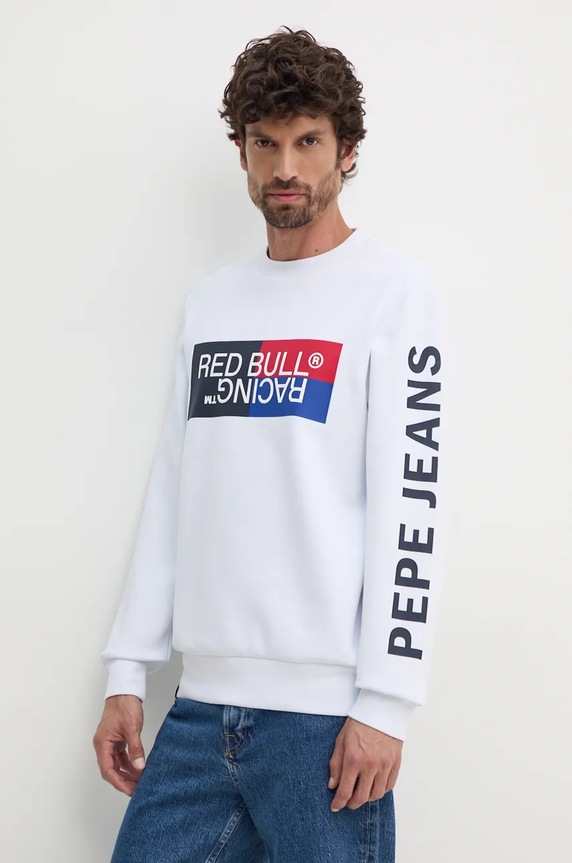 Μπλούζα Red Bull Racing x Pepe Jeans RU580007 λευκό AW24