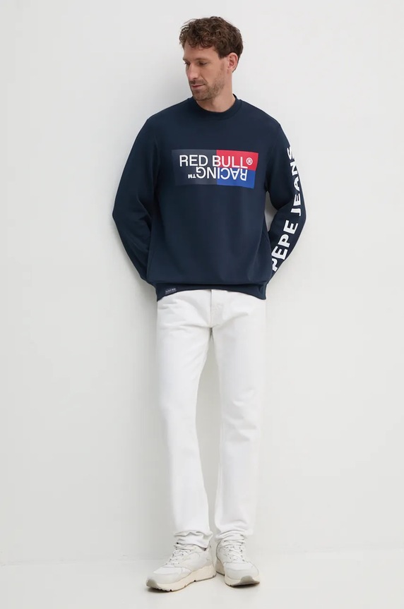 Pepe Jeans bluză Red Bull Racing x Pepe Jeans RU580007 bleumarin AW24