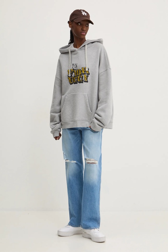 Fiorucci felpa in cotone grigio U01FMSHO092CJ05GY01