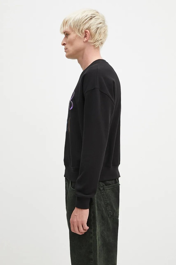 Бавовняна кофта Andersson Bell Milan Embroidery Sweatshirt atb1149u чорний AW24