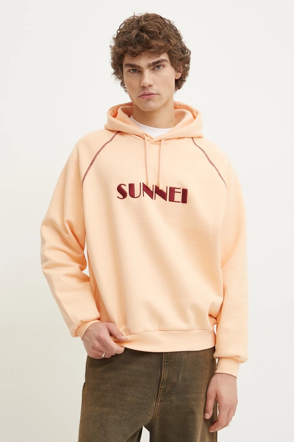 Βαμβακερή μπλούζα Sunnei RTWXJER017 πορτοκαλί AW24