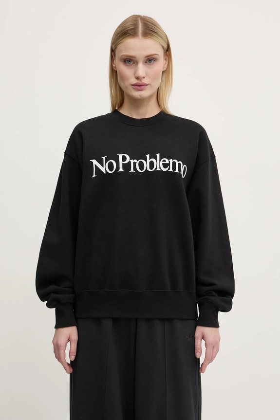 Pamučna dukserica No Problemo NP20002.02 crna AW24