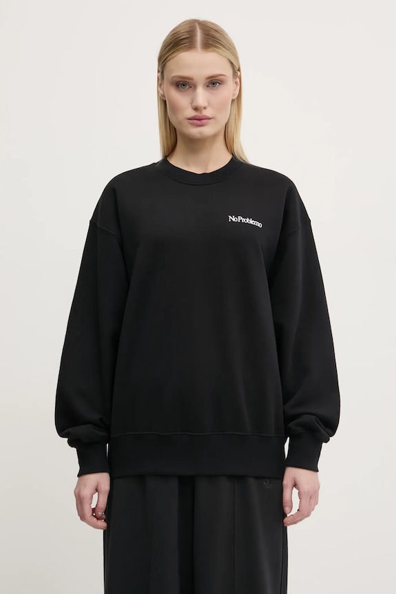 Pamučna dukserica No Problemo Mini Problemo Crew Neck Sweat NP20009.02 crna AW24