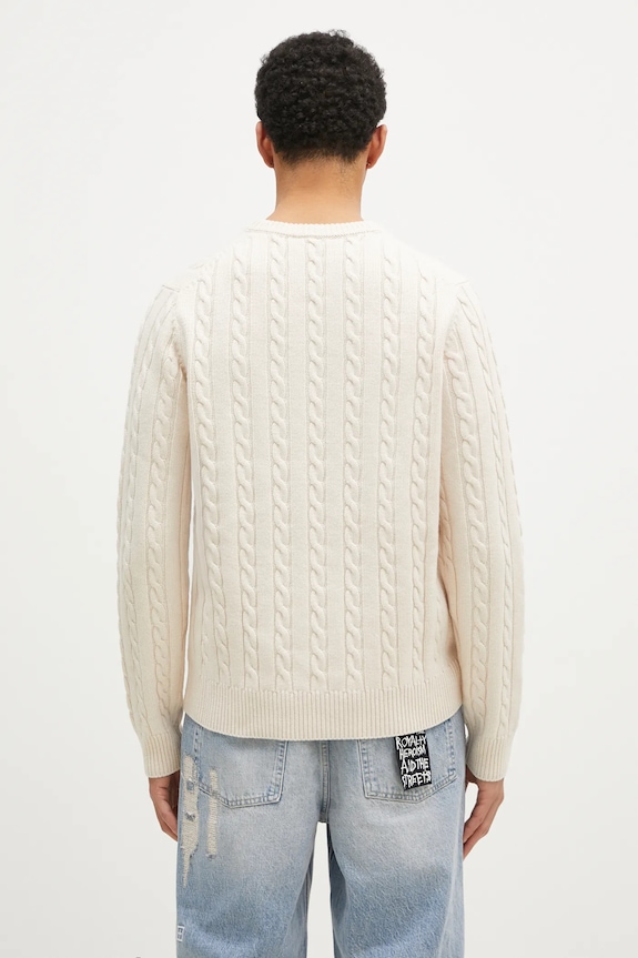 Îmbrăcăminte FILA+ pulover de lana Cabled Knitted Crewneck 42FW24JJ02544C007 bej