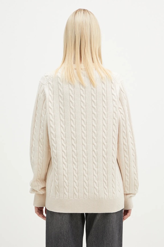 FILA+ pulover de lana Cabled Knitted Crewneck 42FW24JJ02544C007
