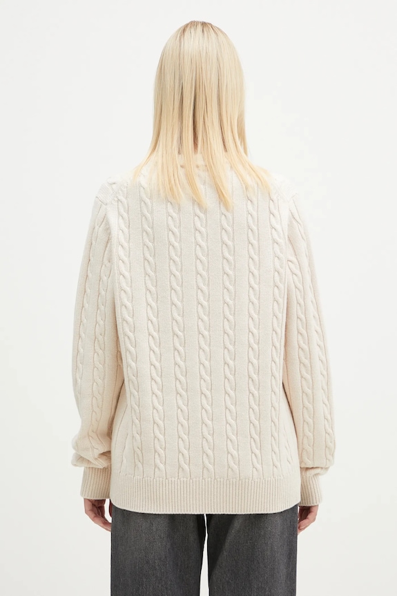 FILA+ pulover de lana Cabled Knitted Crewneck 42FW24JJ02544C007