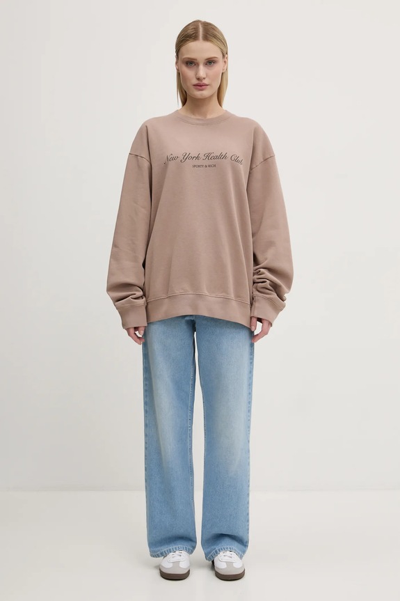 Sporty & Rich cotton sweatshirt NY Health Club ST071512043BE05