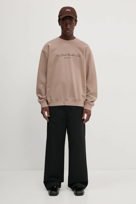 Sporty & Rich cotton sweatshirt NY Health Club ST071512043BE05
