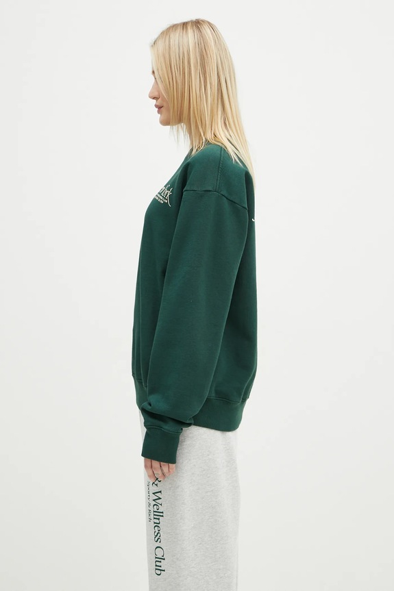 Sporty & Rich cotton sweatshirt NY 94 green ST071506034GR10