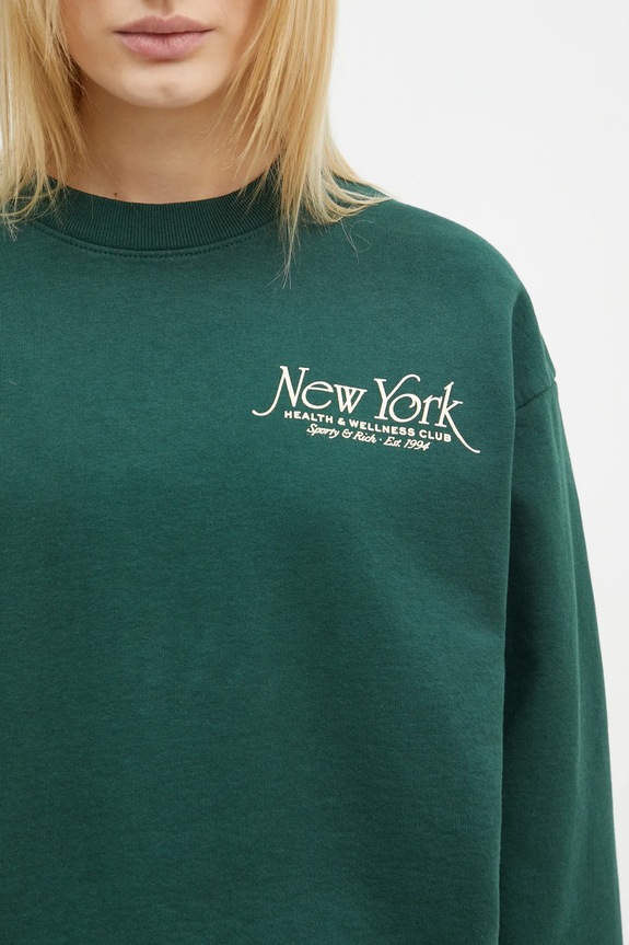 Sporty & Rich cotton sweatshirt NY 94 ST071506034GR10