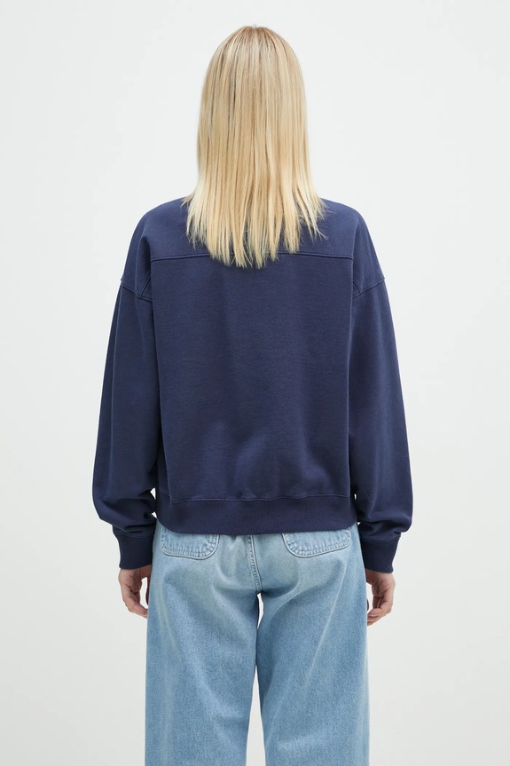 Sporty & Rich cotton sweatshirt Vendome Embroidered Quarter Zip ST073506205BL32