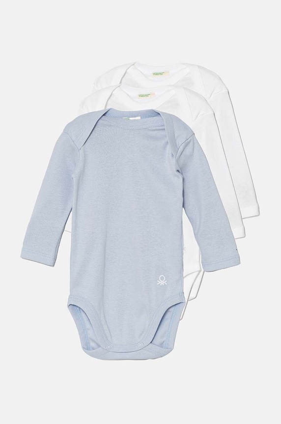 United Colors of Benetton body din bumbac pentru bebelusi 3-pack 3-pack albastru 3GI70B089.W.Repro.9BYH