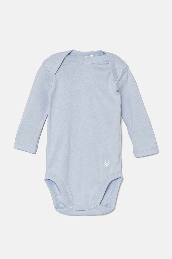 United Colors of Benetton body din bumbac pentru bebelusi 3-pack 3GI70B089.W.Repro.9BYH albastru AW24
