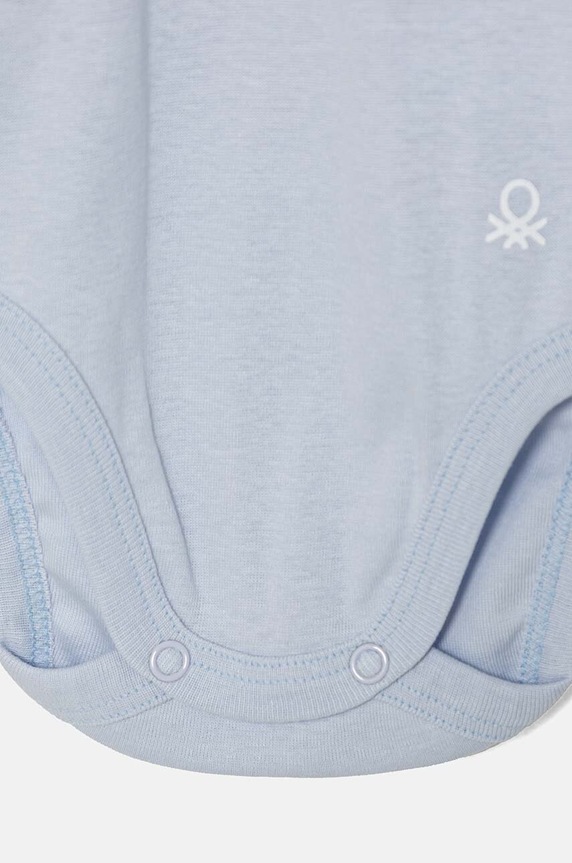 United Colors of Benetton body din bumbac pentru bebelusi 3-pack 3GI70B089.W.Repro.9BYH albastru