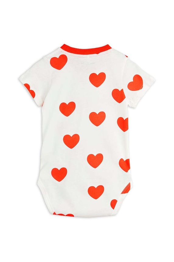 Mini Rodini body neoanto Hearts 2464010142 bianco AW24