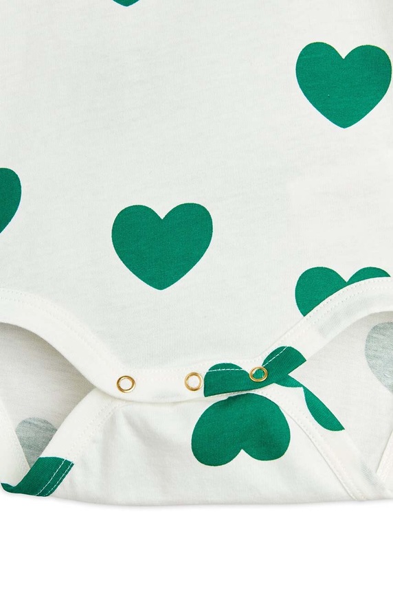 Mini Rodini body bebe Hearts alb 2464010575