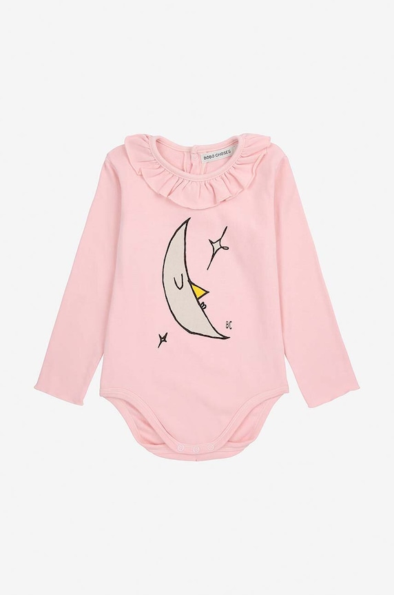 Bobo Choses gyerek body Beneath The Moon Bébi termékek rózsaszín 224AB010