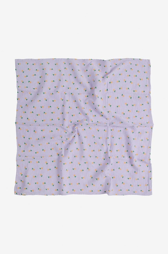 Detský bavlnený overal Bobo Choses Pansy Flower 224AB105 fialová AW24