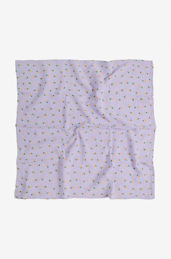 Detský bavlnený overal Bobo Choses Pansy Flower 224AB105 fialová AW24