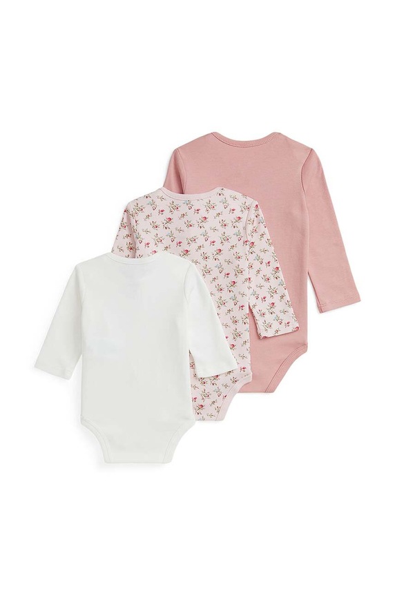 Polo Ralph Lauren body bawełniane niemowlęce 3-pack 310952411001 różowy AW24