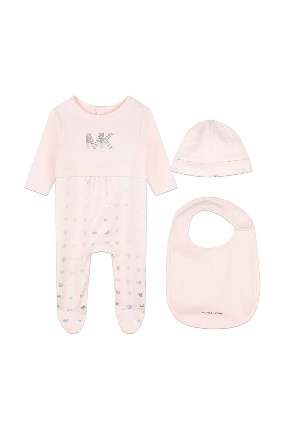 Βρεφική βαμβακερή ρόμπα Michael Kors ροζ R30124.