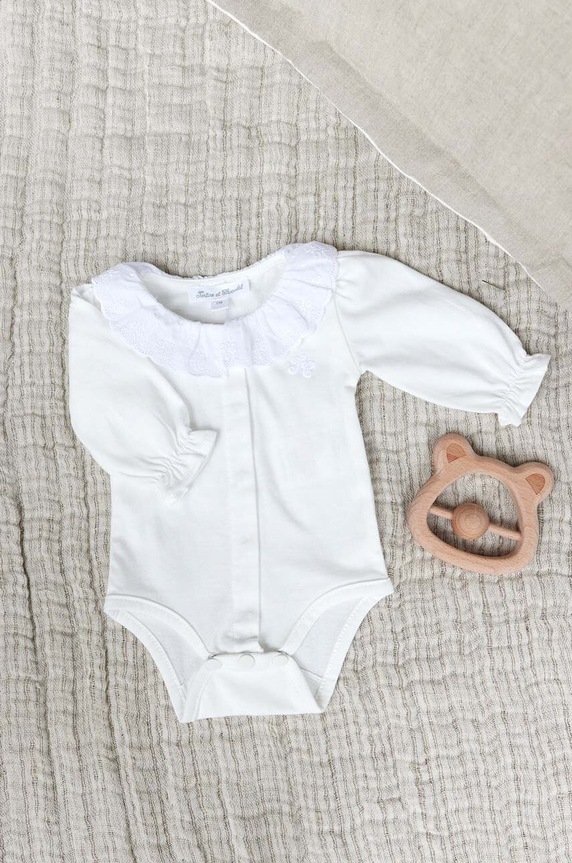 Pamučni bodi za bebe Tartine et Chocolat bijela TZ11020