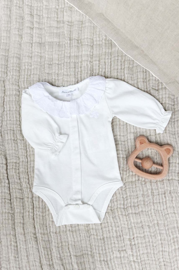 Pamučni bodi za bebe Tartine et Chocolat bijela TZ11020