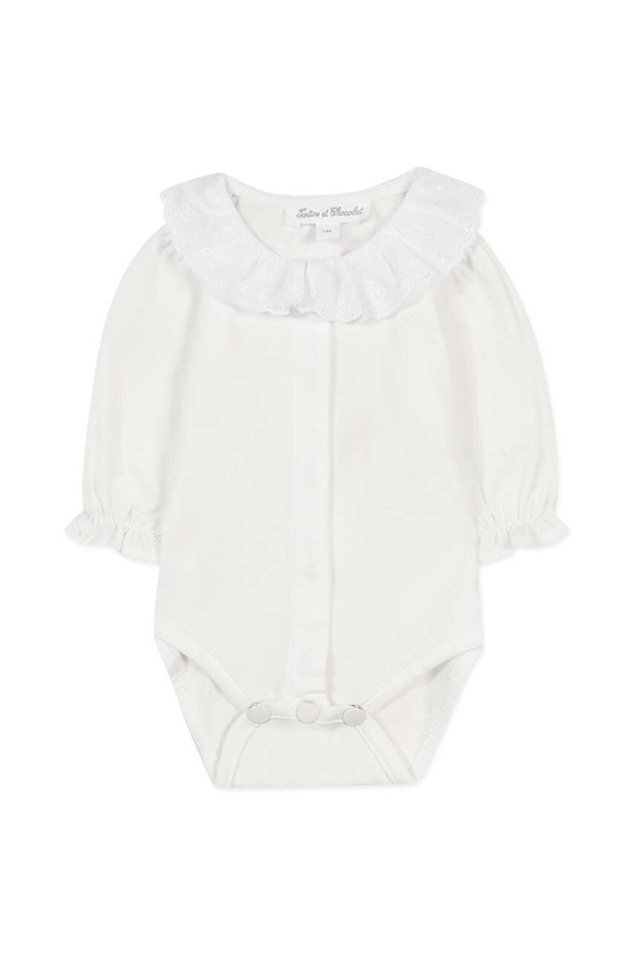 Pamučni bodi za bebe Tartine et Chocolat TZ11020 bijela AW24