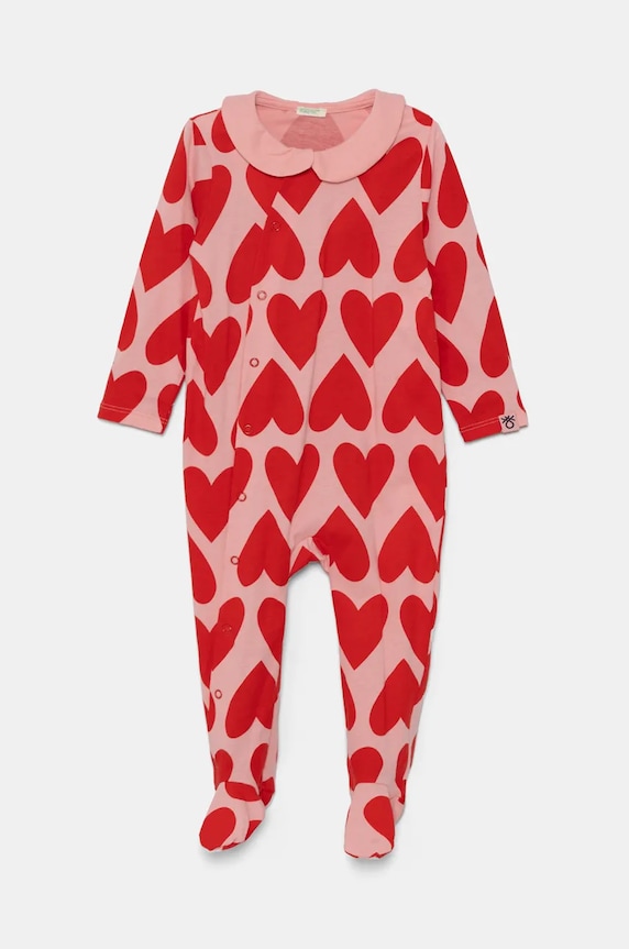 United Colors of Benetton śpioszki bawełniane niemowlęce Produkt niemowlęcy różowy 3MR70T01W.W.Seasonal