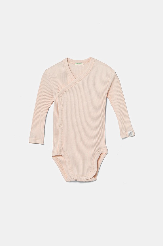 Djevojčice Pamučni bodi za bebe United Colors of Benetton 3-pack 3FMG0B00Q.G.W.Seasonal narančasta