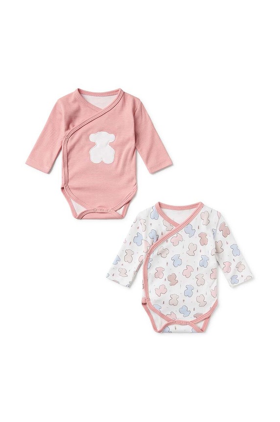 Bavlněné kojenecké body Tous Colors 2-pack 2-pack růžová Colors.2109.G