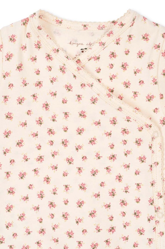 Chłopiec Konges Sløjd rampers niemowlęcy BASIC NEWBORN ONESIE GOTS KS101415 beżowy