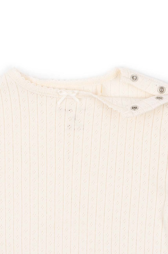 Chłopiec Konges Sløjd body bawełniane niemowlęce MINNIE BODY GOTS KS101606 biały