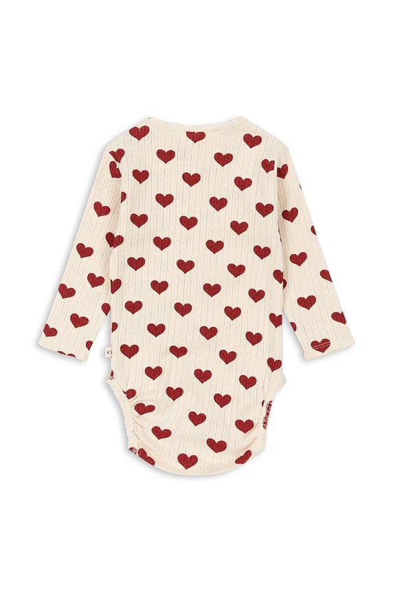 Konges Sløjd body bawełniane niemowlęce MINNIE BODY GOTS KS101606 beżowy AW24