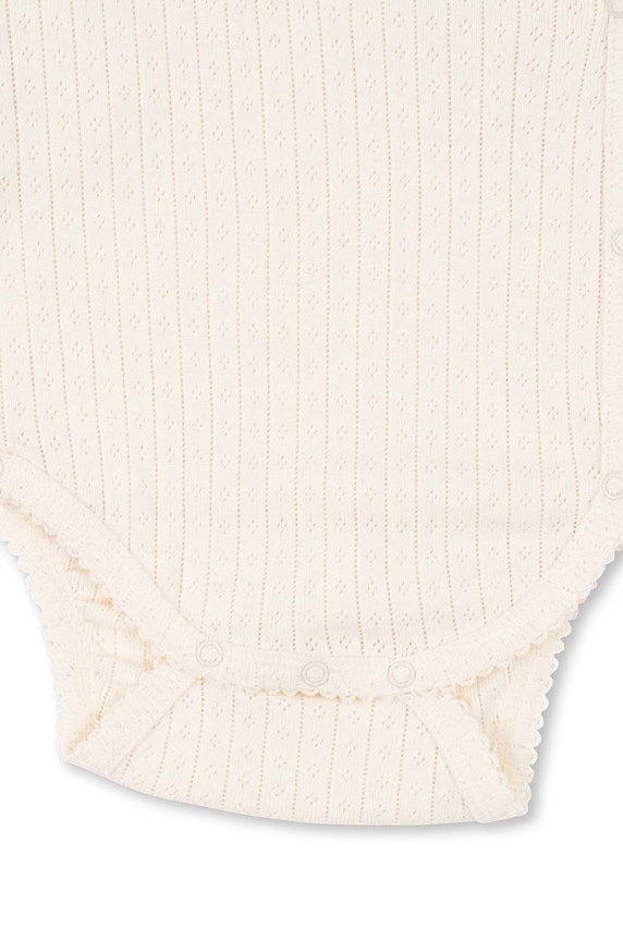Konges Sløjd body bawełniane niemowlęce MINNIE NEWBORN BODY GOTS KS101609 biały