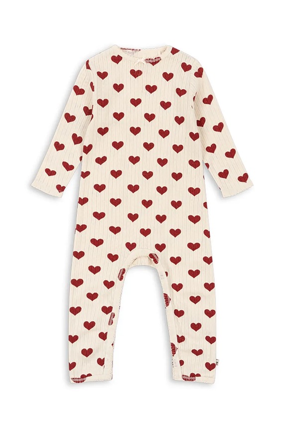 Bavlnené dupačky pre bábätká Konges Sløjd MINNIE ONESIE GOTS Pre bábätká béžová KS101611
