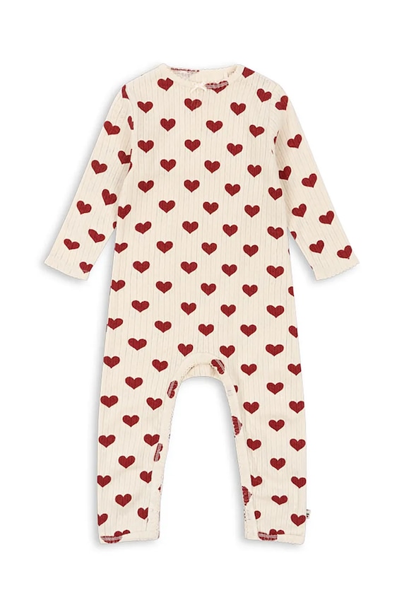 Bavlnené dupačky pre bábätká Konges Sløjd MINNIE ONESIE GOTS Pre bábätká béžová KS101611