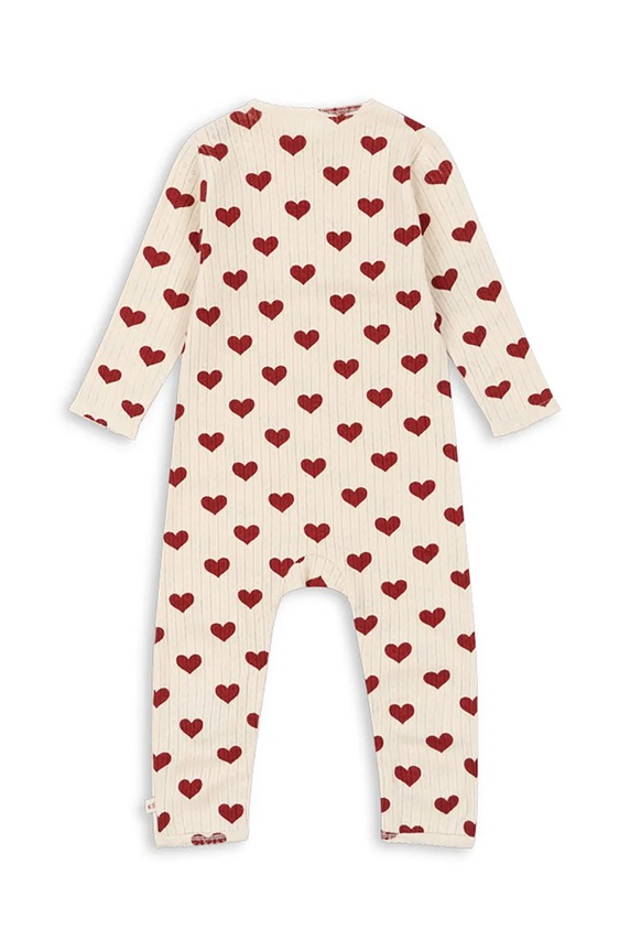 Bavlnené dupačky pre bábätká Konges Sløjd MINNIE ONESIE GOTS KS101611 béžová AW24