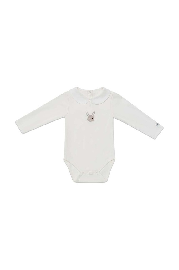 Donsje body din bumbac pentru bebelusi Davo Bodysuit Bunny 3030102. alb AW24