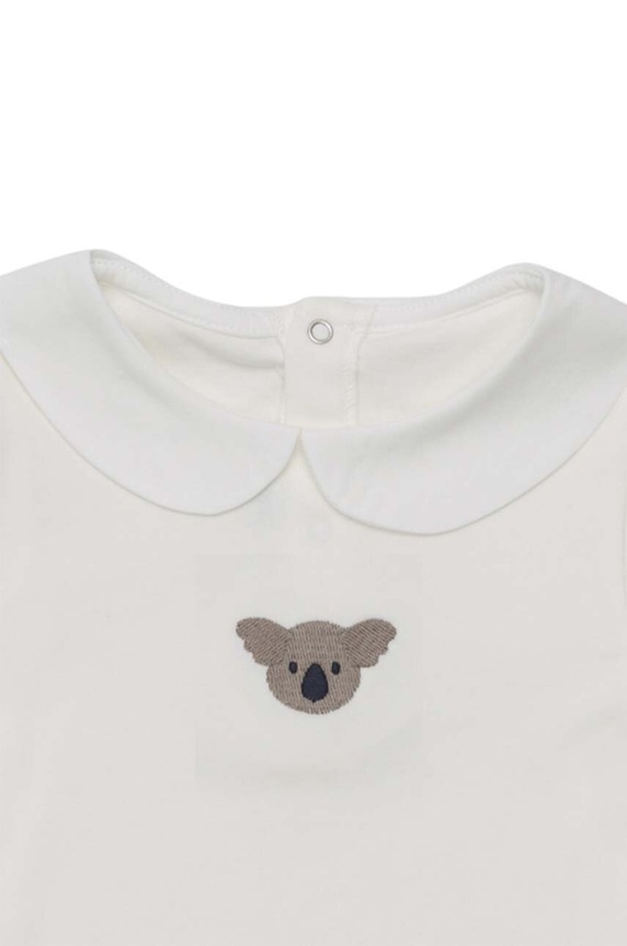 Bavlnené body pre bábätká Donsje Davo Bodysuit Koala 3030104. biela