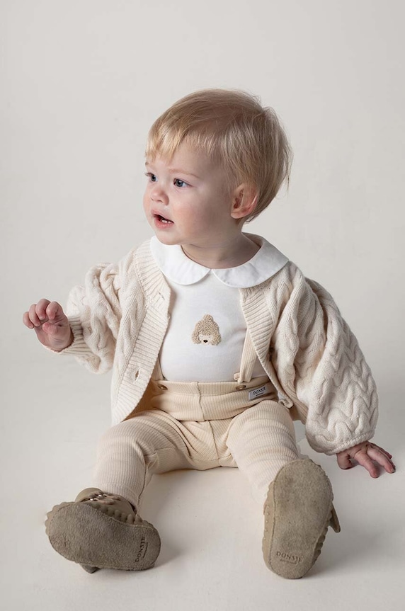 Donsje body bawełniane niemowlęce Davo Bodysuit Poodle Produkt niemowlęcy biały 3030106.
