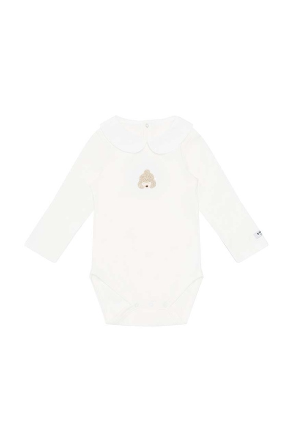 Donsje body bawełniane niemowlęce Davo Bodysuit Poodle 3030106. biały AW24