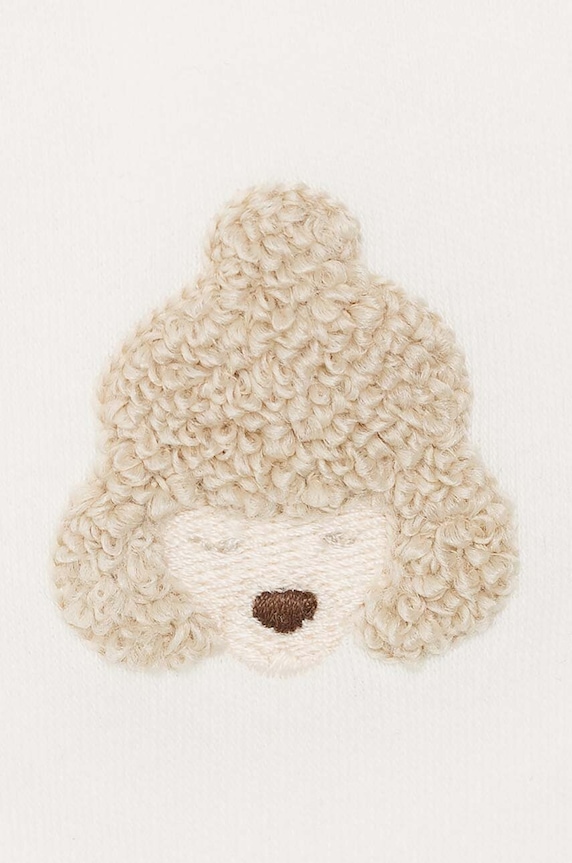 Donsje body bawełniane niemowlęce Davo Bodysuit Poodle 3030106. biały