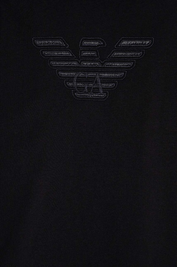 Băieți Emporio Armani longsleeve din bumbac pentru copii 6D4TJC.3J5VZ negru