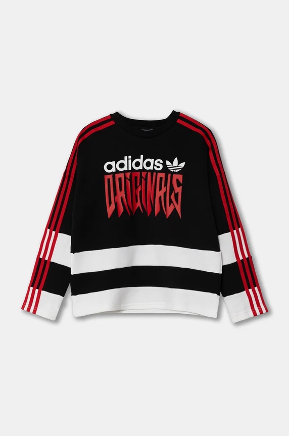 Παιδική βαμβακερή μπλούζα adidas Originals CREW IZ4629 λευκό AW24
