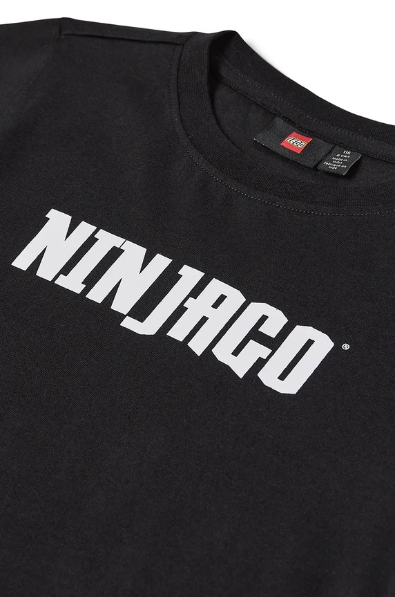 Chłopiec Lego longsleeve bawełniany dziecięcy LWTANO 614 12011275 czarny